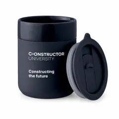 Ceramic tumbler with silicone sleeve