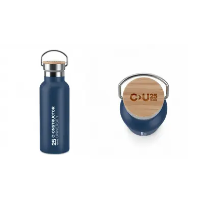 Water Bottle with bamboo lid