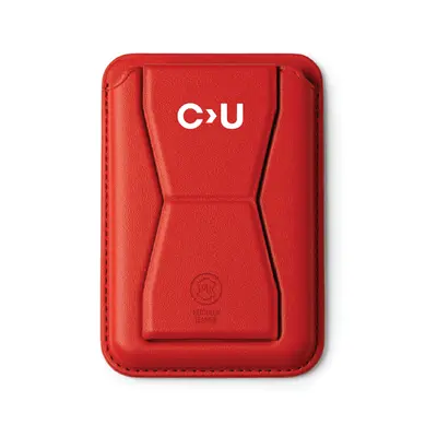 Card holder with foldable stand