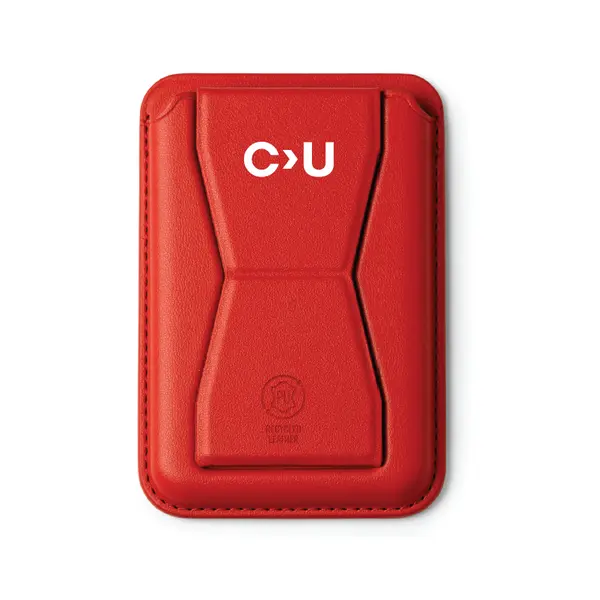 Card holder with foldable stand